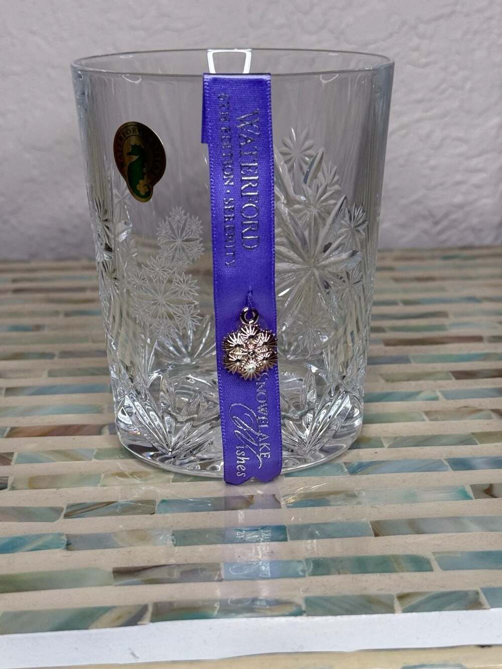 Waterford Crystal Snowflake Wishes Serenity DOF Double Old Fashioned Glass